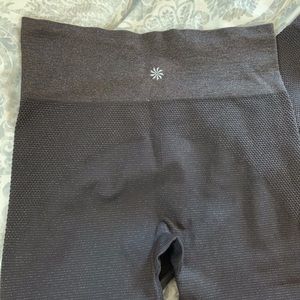 Athleta brown and gold shimmer legging sz M